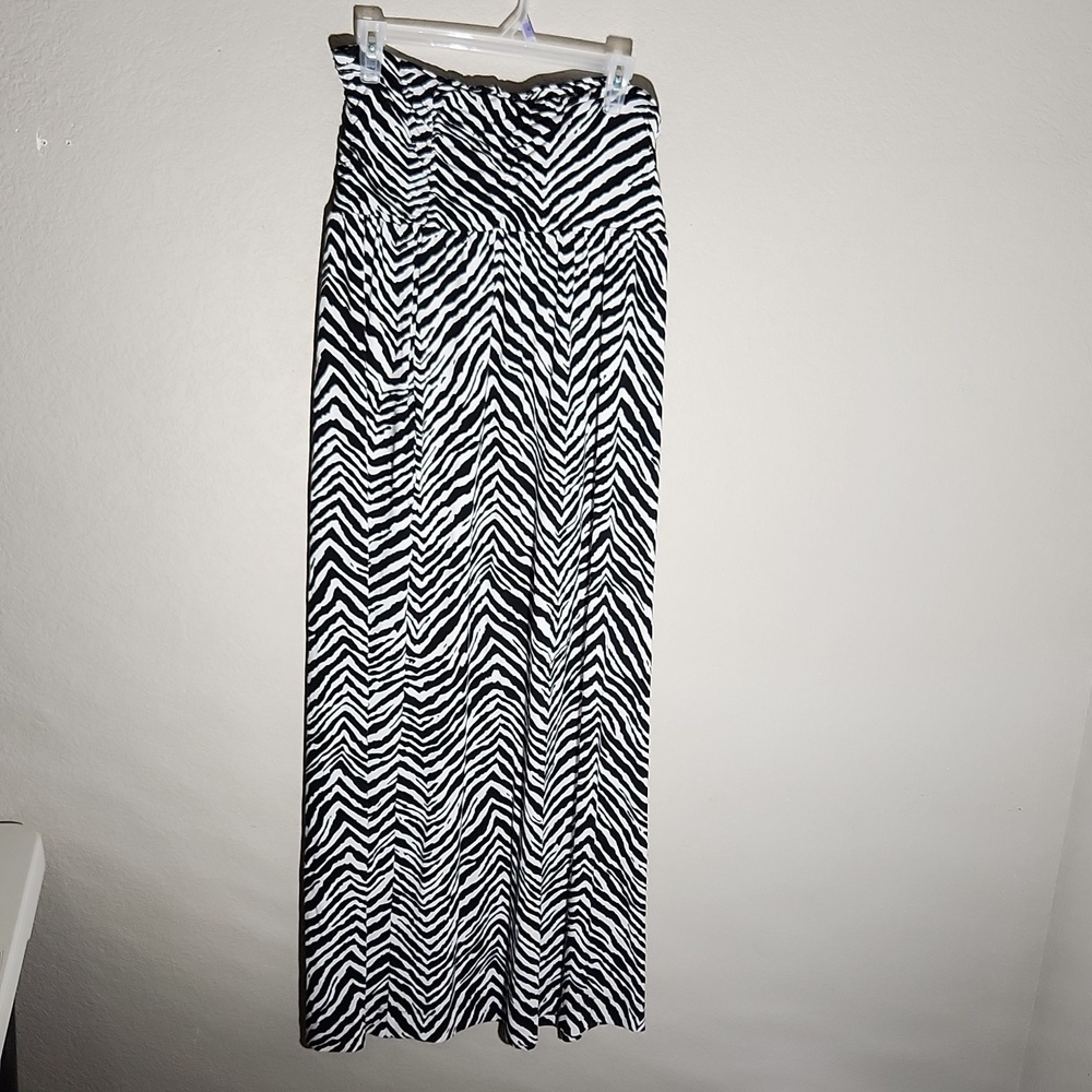 Energy Chicos Womens Dress Strapless Zebra Print Size Large